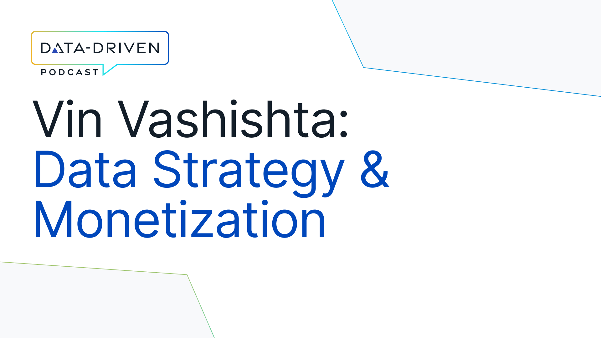 Vin Vashista: Data Strategy and Monetization