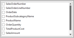 Excel Typical PivotTable fields