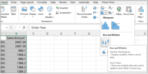 Fig 21 – Inserting the Box Plot