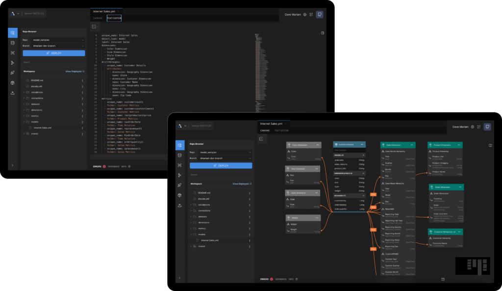 AtScale Platform-Code and Non Code Based Semantic Model