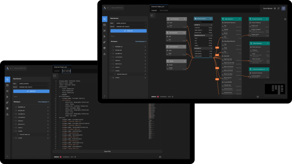 AtScale Platform-Code and Non Code Based Semantic Model