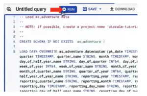 Google BigQuery - Run scripts