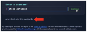 Github - create username
