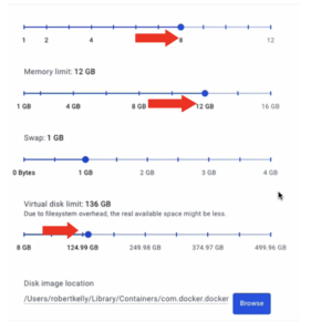 How to set up Docker - set virtual disk limit