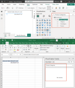 MSFT Tabular Hierarchies shown not accessible to Excel over Direct Query Connections