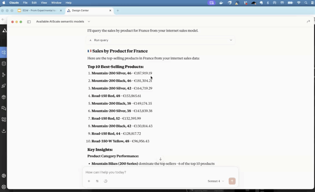 Claude + AtScale Semantic Layer