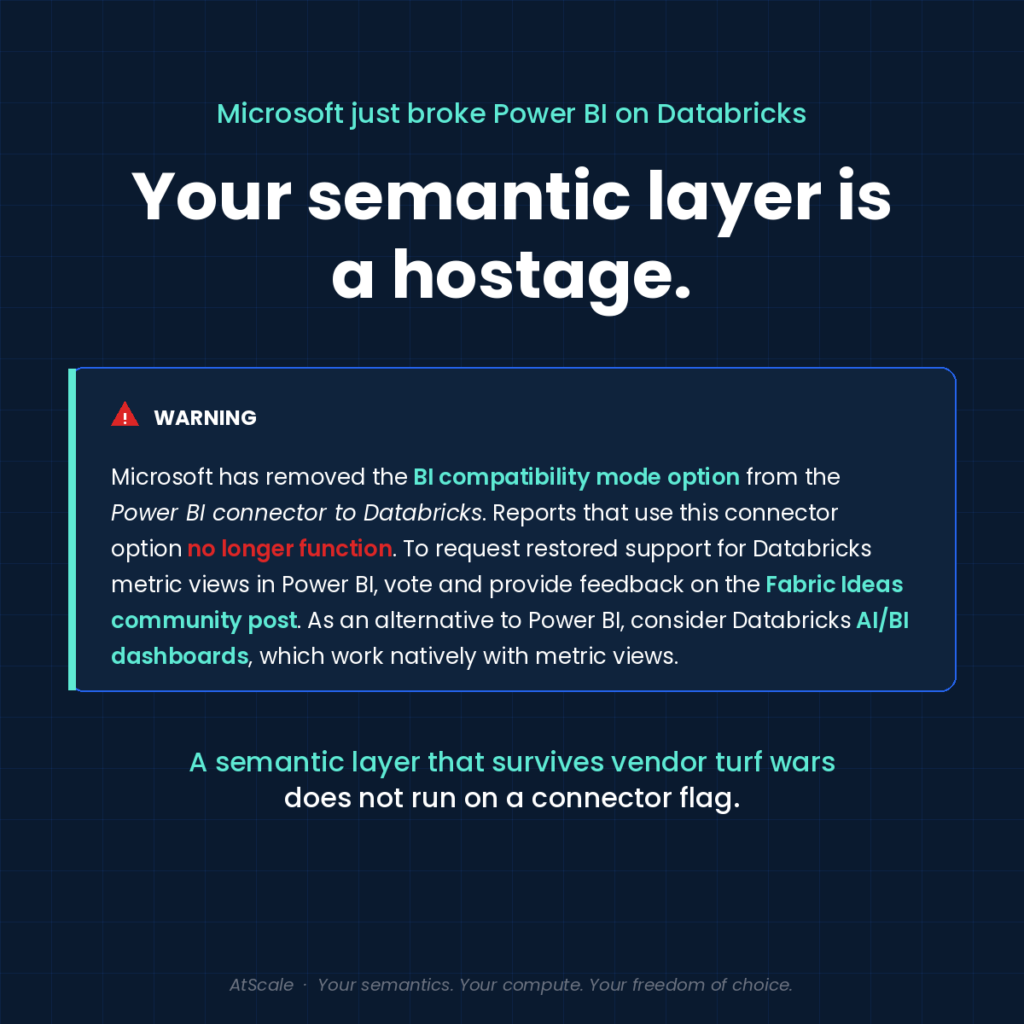 Your semantic layer is a hostage