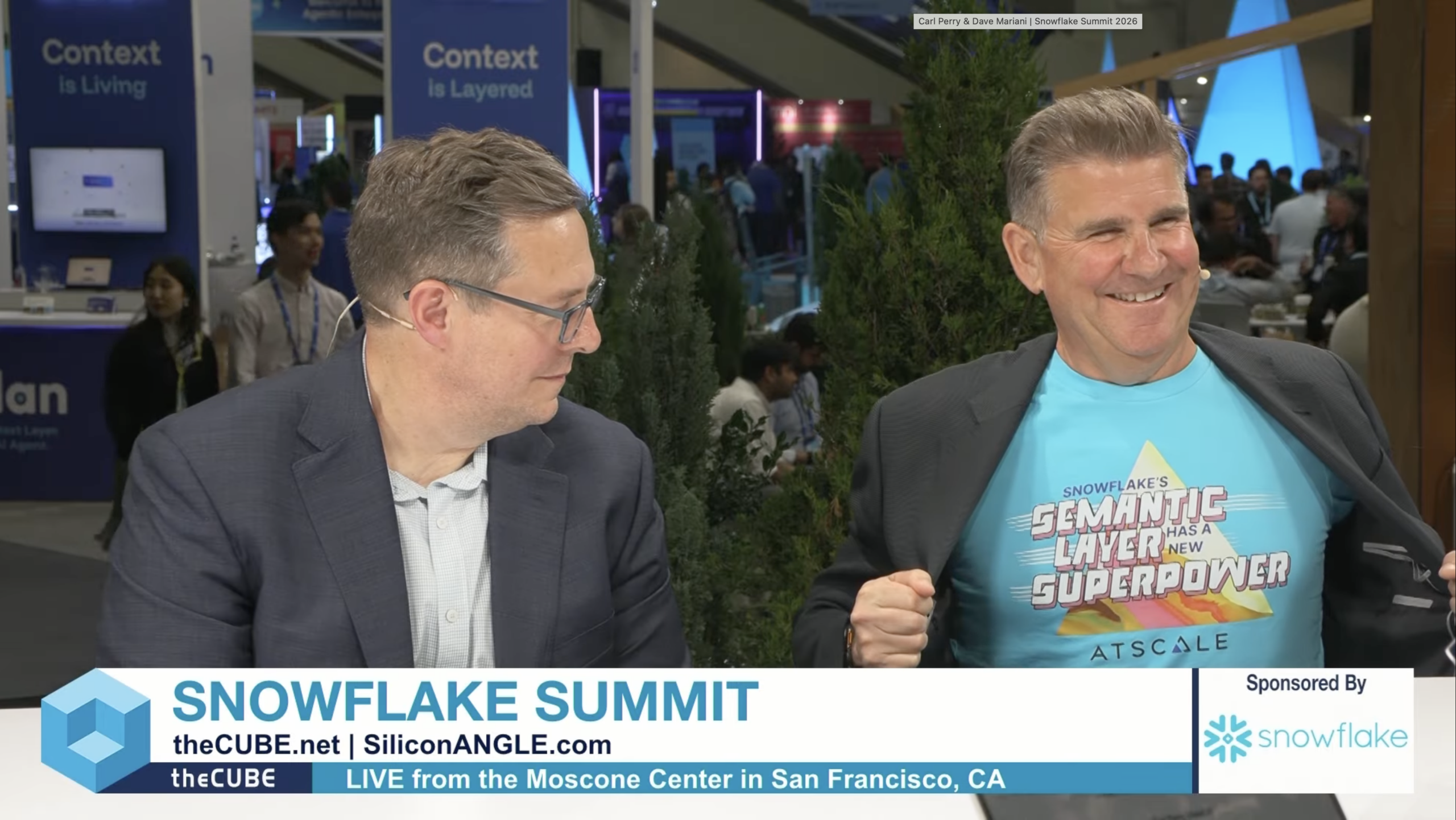 AtScale CTO Dave Mariani on theCUBE interview with Snowflake's Carl Perry