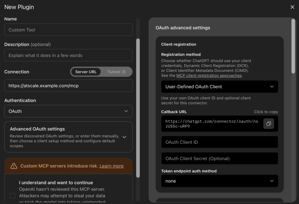 Connect ChatGPT Browser to AtScale MCP 